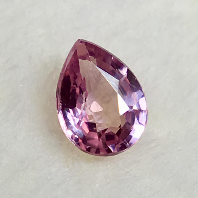 大特価 睡蓮色の雫 0.2ct 天然 パパラチア サファイア ルース 鑑別付 レディースのアクセサリー(リング(指輪))の商品写真