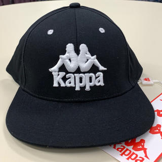 カッパ(Kappa)の【新品】Kappa キャップ ブラック cap 帽子 フリーサイズ(キャップ)