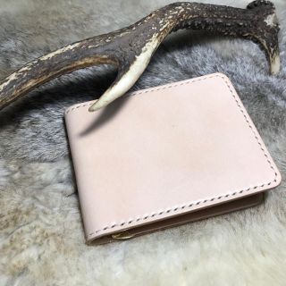 money clip wallet ヌメ革 札バサミ オリジナル 手縫い(マネークリップ)