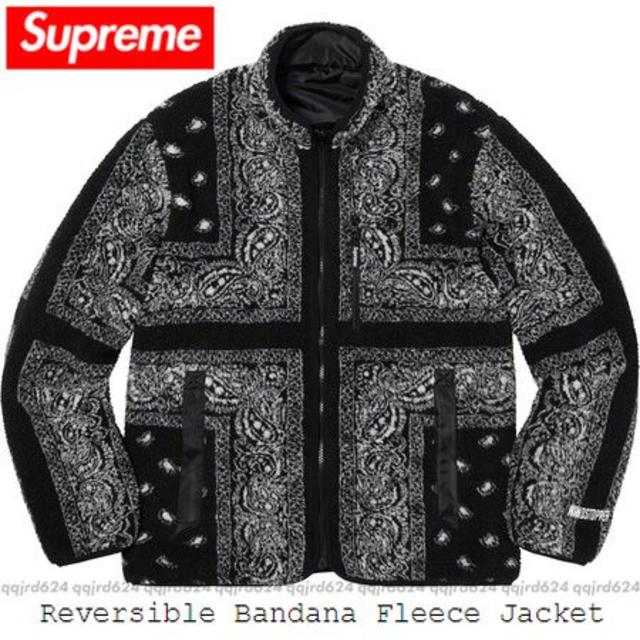supreme bandana fleece 黒 L
