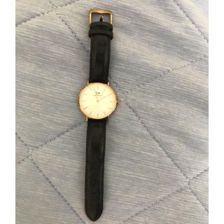 ダニエルウェリントン(Daniel Wellington)のダニエルウェリントン 時計 黒色 未使用に近い(レザーベルト)