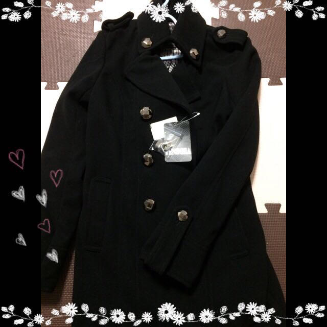 黒ピーコート♡ レディースのジャケット/アウター(ピーコート)の商品写真