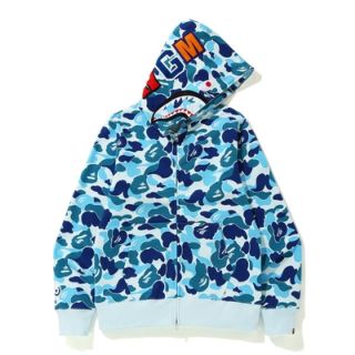 BAPE パーカー カモフラ ブルー ネイビー 青 エイプ カモ