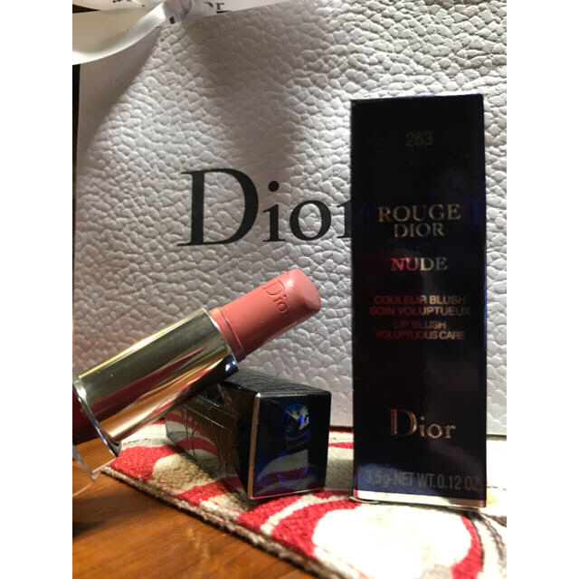 Dior(ディオール)のミースケ様専用■ Dior■ルージュディオール ヌード■263 SWAN スワン コスメ/美容のベースメイク/化粧品(口紅)の商品写真