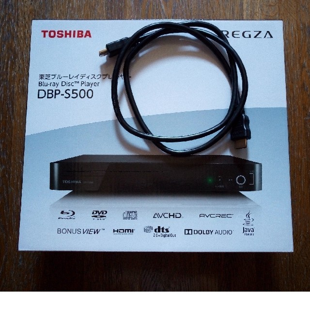 東芝(トウシバ)のDBP-S500 ブルーレイ プレーヤー 元箱付属品 HDMIケーブル付。 スマホ/家電/カメラのテレビ/映像機器(ブルーレイプレイヤー)の商品写真