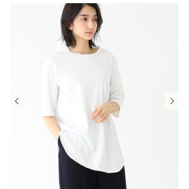 Demi-Luxe BEAMS(デミルクスビームス)の新品☆ATON☆Tシャツ 白  02 雑誌クラッシー9月号掲載値下 レディースのトップス(Tシャツ(半袖/袖なし))の商品写真