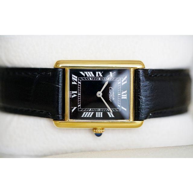 Cartier(カルティエ)の美品 カルティエ マスト タンク ブラック ローマン 手巻き LM Carti メンズの時計(腕時計(アナログ))の商品写真