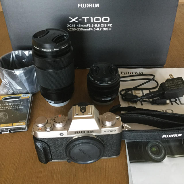 富士フイルム X-T100 ダブルレンズセット シャンパンゴールド