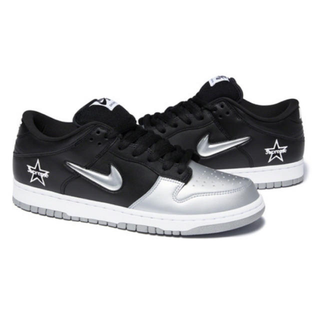 スニーカー28cm supreme nike SB Dunk Low black