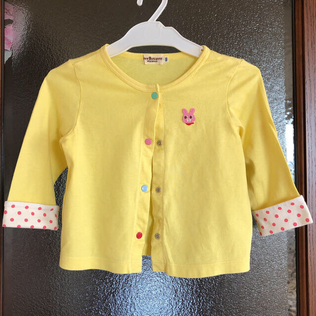 mikihouse(ミキハウス)のミキハウス女の子100カーディガン キッズ/ベビー/マタニティのキッズ服女の子用(90cm~)(Tシャツ/カットソー)の商品写真