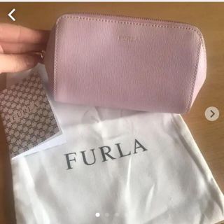 フルラ(Furla)の新品未使用 FURLA フルラ コスメティックケース 中サイズピンク(ポーチ)