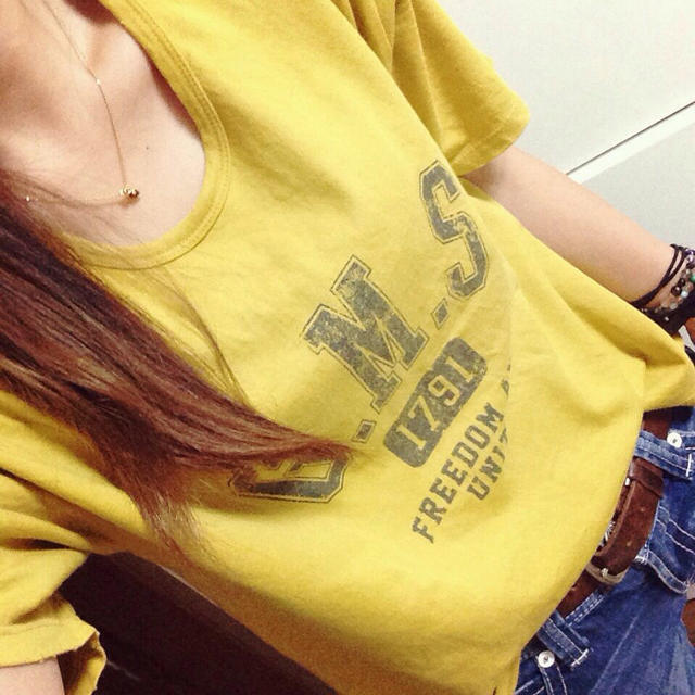 Ungrid(アングリッド)のungrid★カレッジプリントTシャツ レディースのトップス(Tシャツ(半袖/袖なし))の商品写真