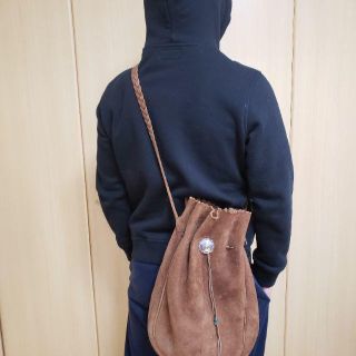 goros ゴローズ　巾着ポーチ黒　M カスタム