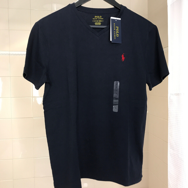 POLO RALPH LAUREN(ポロラルフローレン)の☆新品 POLO ラルフローレン Vネック Tシャツ S 紺 ☆送料込み メンズのトップス(Tシャツ/カットソー(半袖/袖なし))の商品写真