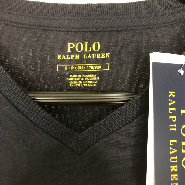 POLO RALPH LAUREN(ポロラルフローレン)の☆新品 POLO ラルフローレン Vネック Tシャツ S 紺 ☆送料込み メンズのトップス(Tシャツ/カットソー(半袖/袖なし))の商品写真