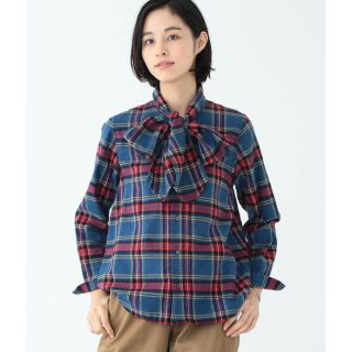 ビームスボーイ(BEAMS BOY)のBEAMS BOY ネルシャツ チェック アスコットタイ ブラウス 18AW (シャツ/ブラウス(長袖/七分))