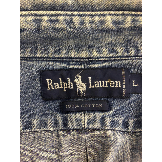 Ralph Lauren(ラルフローレン)の古着 ラルフローレン デニムシャツ Lサイズ メンズのトップス(シャツ)の商品写真