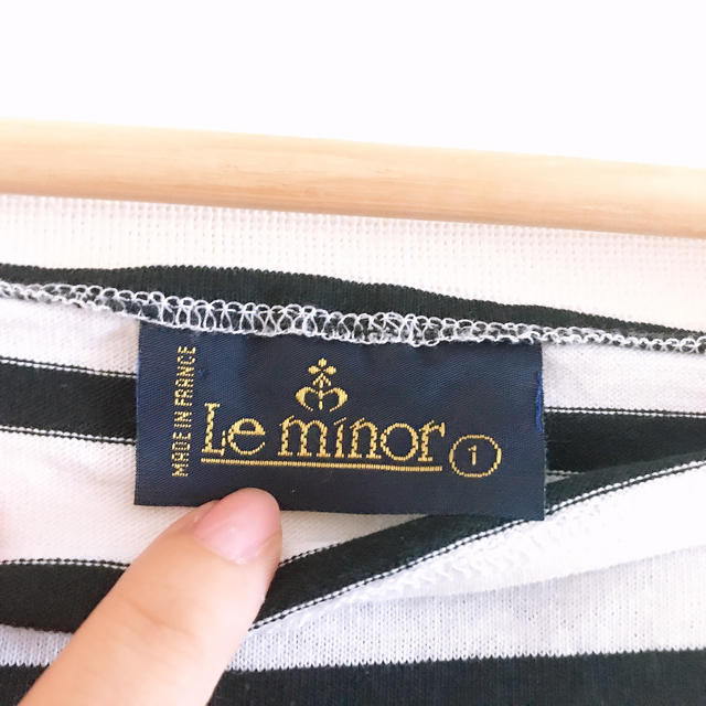 Le Minor(ルミノア)の専用☆Le minor〔ルミノア〕スクエアネックボーダーカットソー レディースのトップス(カットソー(長袖/七分))の商品写真