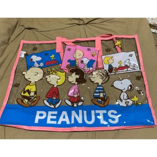 ピーナッツ(PEANUTS)のスヌーピービーチバックLサイズピンク(キャラクターグッズ)