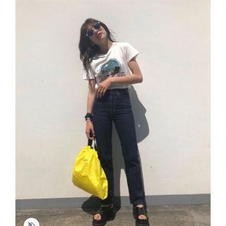 マウジー(moussy)のmoussy  ワンウォッシュ  センタープレス ジーンズ(デニム/ジーンズ)