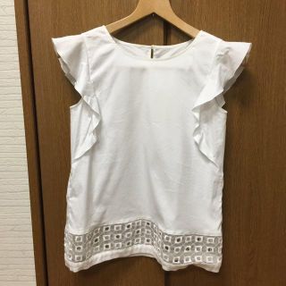 エムプルミエ(M-premier)のMpremier 袖フリルトップス(Tシャツ(半袖/袖なし))