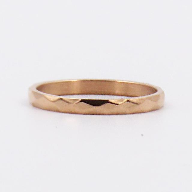 リング 指輪 デザインカット ピンクゴールド サージカルステンレス レディース レディースのアクセサリー(リング(指輪))の商品写真