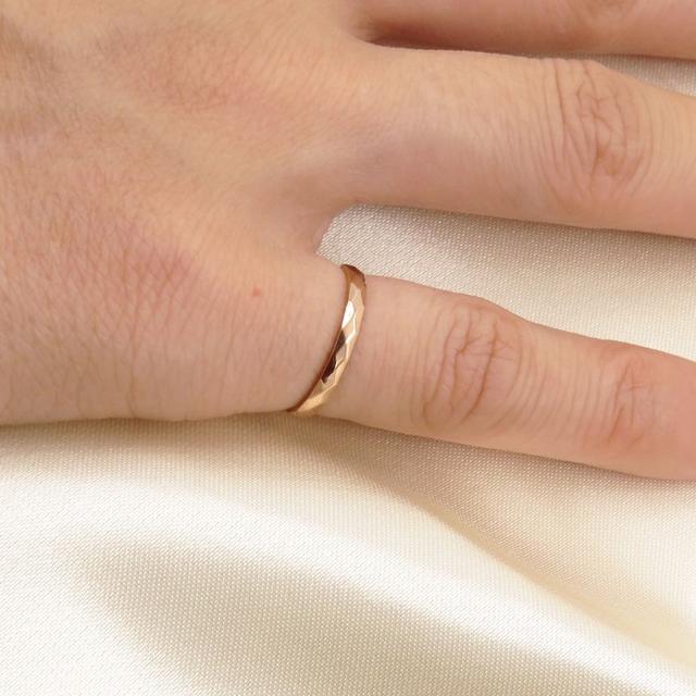 リング 指輪 デザインカット ピンクゴールド サージカルステンレス レディース レディースのアクセサリー(リング(指輪))の商品写真