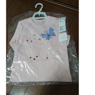 ユニクロ(UNIQLO)のユニクロバンビクルーネックT100㎝(Tシャツ/カットソー)