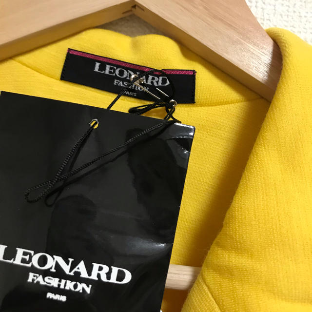 木造 値下げ中、LEONARD、レオナール、黄色、美品、タグ付、新品、未