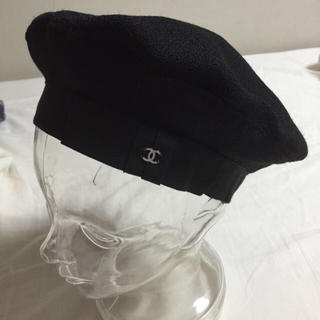 シャネル(CHANEL)のCHANEL ベレー帽 黒(ハンチング/ベレー帽)