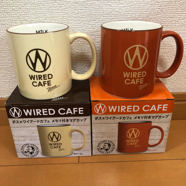 BOSS(ボス)のBOSS×WIREDCAFE メモリつきマグカップ2個セット インテリア/住まい/日用品のキッチン/食器(グラス/カップ)の商品写真