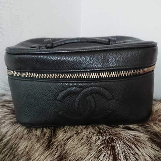 CHANEL シャネル ココマーク キャビアスキン バニティ - www