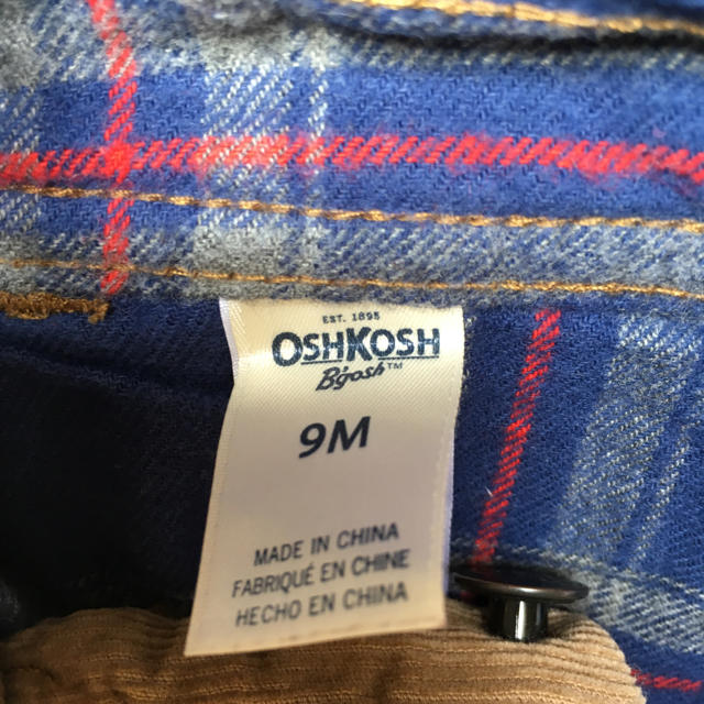 OshKosh(オシュコシュ)のOSHKOSH コーデュロイ オーバーオール  キッズ/ベビー/マタニティのベビー服(~85cm)(カバーオール)の商品写真