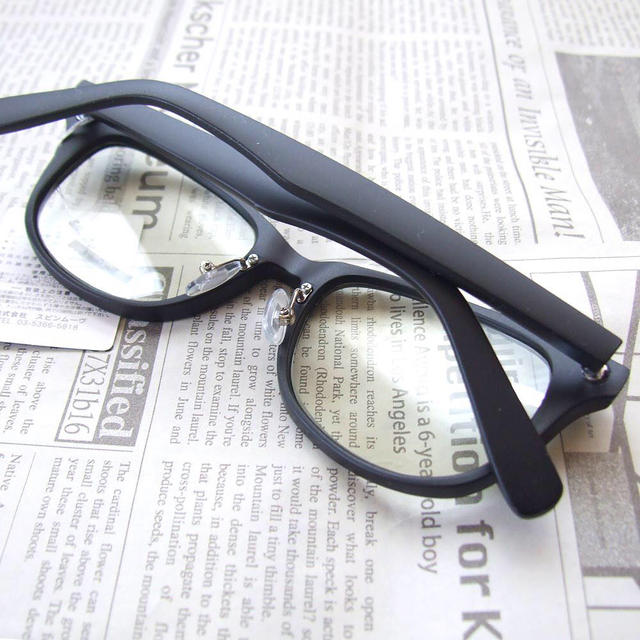 ウェリントン伊達メガネ/マット レディースのファッション小物(サングラス/メガネ)の商品写真