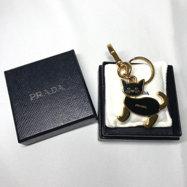 PRADA(プラダ)のPRADA プラダ 1AP433 キャット 猫 キーリング キーホルダー レディースのファッション小物(キーホルダー)の商品写真