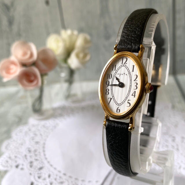 【美品】agete アガット 腕時計 silver シルバー ゴールド約16cmベルト