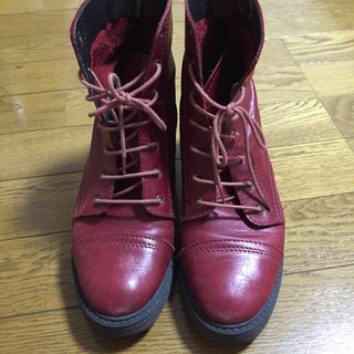 カスタネ(Kastane)のkastaneの赤ショートブーツ(ブーツ)