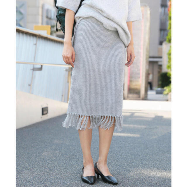 Ameri VINTAGE(アメリヴィンテージ)のAmeri VINTAGE   ニットスカート  美品 レディースのスカート(ひざ丈スカート)の商品写真