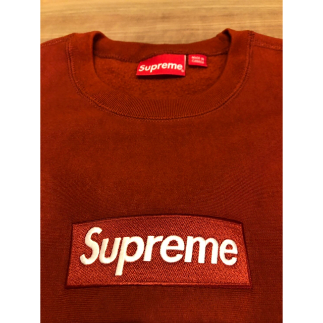 Supreme(シュプリーム)の新品 M supreme box logo crewneck rust 18fw メンズのトップス(スウェット)の商品写真