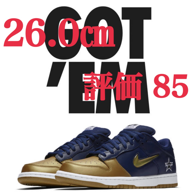 NIKE(ナイキ)のSupreme Nike SB Dunk Low Navy 2足セット メンズの靴/シューズ(スニーカー)の商品写真