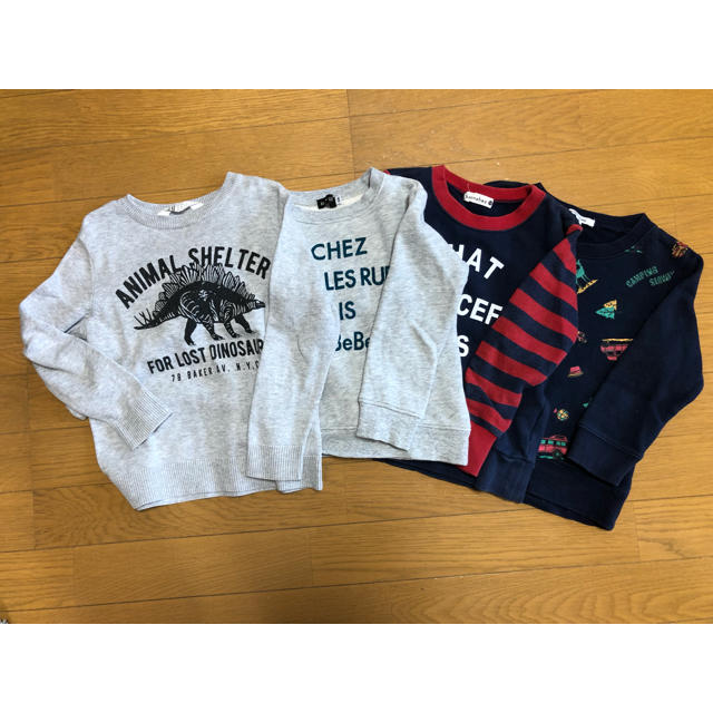 GLOBAL WORK(グローバルワーク)のトレーナー４枚セット 100センチくらい キッズ/ベビー/マタニティのキッズ服男の子用(90cm~)(Tシャツ/カットソー)の商品写真