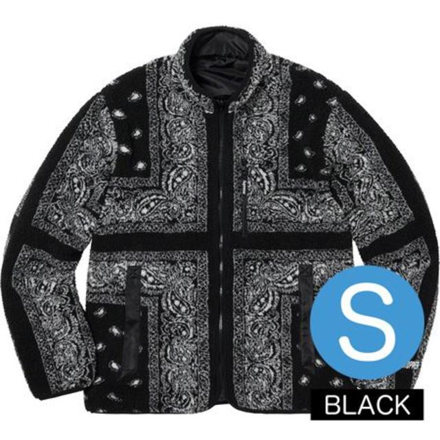 BLACK黒サイズSupreme Reversible Bandana Fleece Jacket