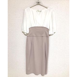 ノーベスパジオ(NOVESPAZIO)の【美品♡】ノーベスパジオ☆上品‧✧̣̇‧ ドッキングワンピース(ひざ丈ワンピース)