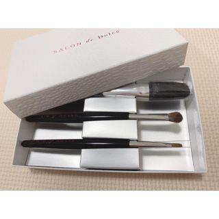 サロン(SALON)の【新品】Salon de Dolce 熊野筆 メイクブラシ 3本セット(コフレ/メイクアップセット)