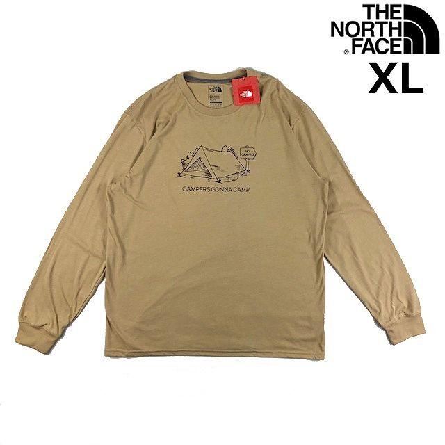 ノースフェイス 長袖 Tシャツ ロンT テント(XL)ベージュ 180902 | フリマアプリ ラクマ