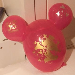 ディズニー(Disney)のサイン入り ピンクバルーン ポップコーンケース(キャラクターグッズ)