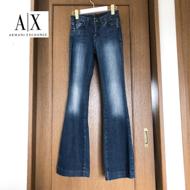 ARMANI EXCHANGE(アルマーニエクスチェンジ)のAX アルマーニ ◆ ベルボトム フレアパンツ ジーンズ デニムパンツ  レディースのパンツ(デニム/ジーンズ)の商品写真