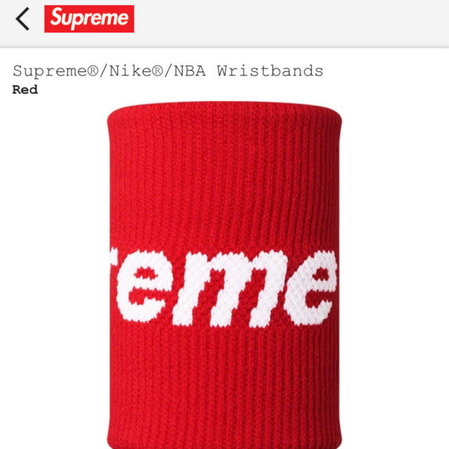 Supreme(シュプリーム)のバラ売りsupreme nike nba wristband red メンズのアクセサリー(バングル/リストバンド)の商品写真