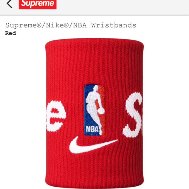 Supreme(シュプリーム)のバラ売りsupreme nike nba wristband red メンズのアクセサリー(バングル/リストバンド)の商品写真