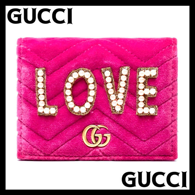 Gucci - 新品◆GUCCI Pink GG Marmont モーメント ミニ折りたたみ財布